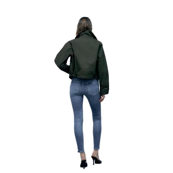 ZARA ZW SKINNY HIGH-WAIST JEANS BLUE SIZE 8 | 6045/041 - Picture 4 of 4